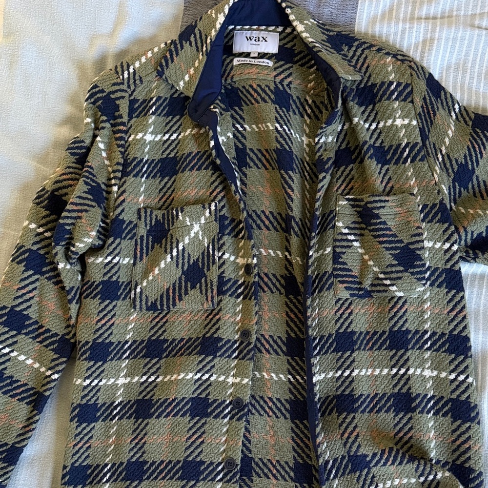 Wax London Size S Plaid Button-Up Shirt